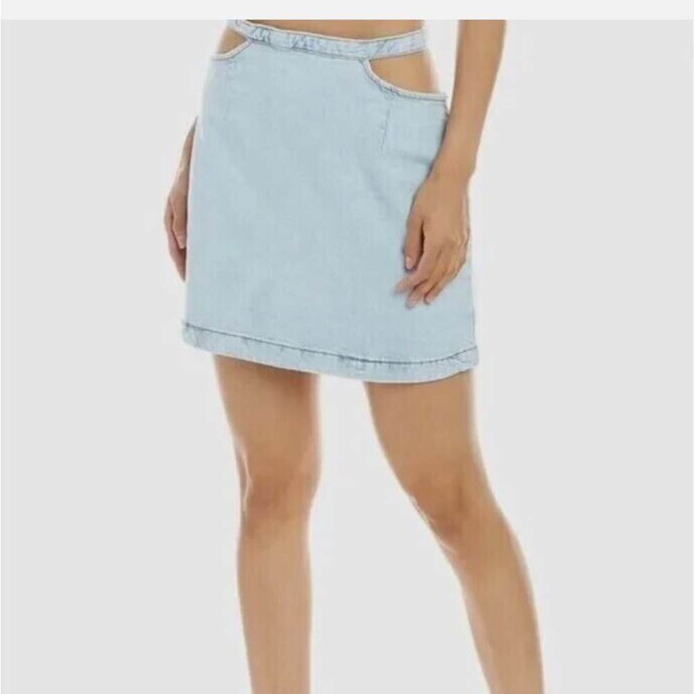 NWT Light Blue Cut Out Skirt